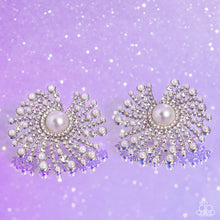 Load image into Gallery viewer, Post Earring: &quot;Fancy Fireworks - White&quot; Post Earring: &quot;Fancy Fireworks - White&quot; (P5PO-WTXX-388XX)
